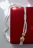 Ciner White Necklace With White Frog