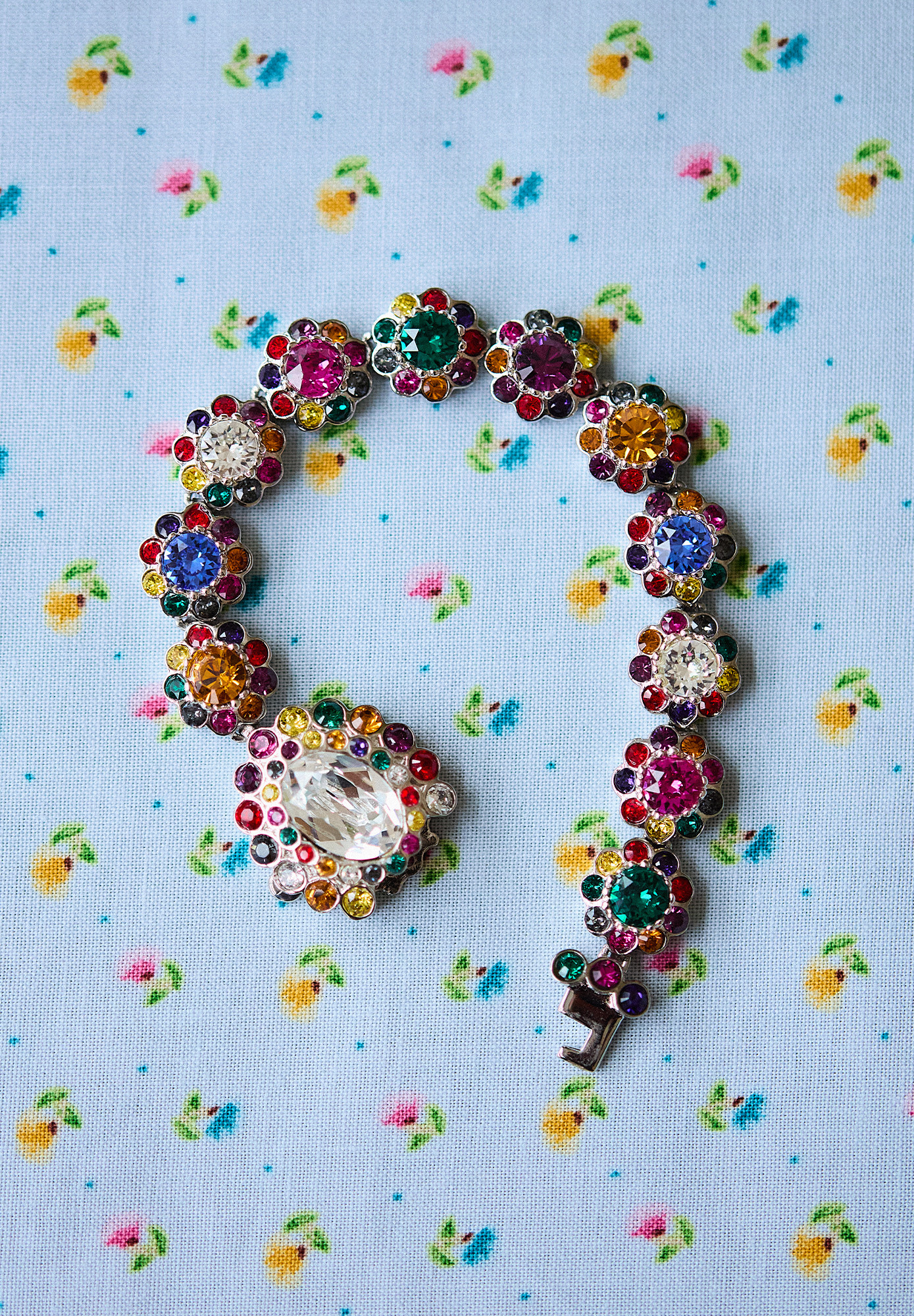 Miu Miu Bracelet with Multicolored Crystals