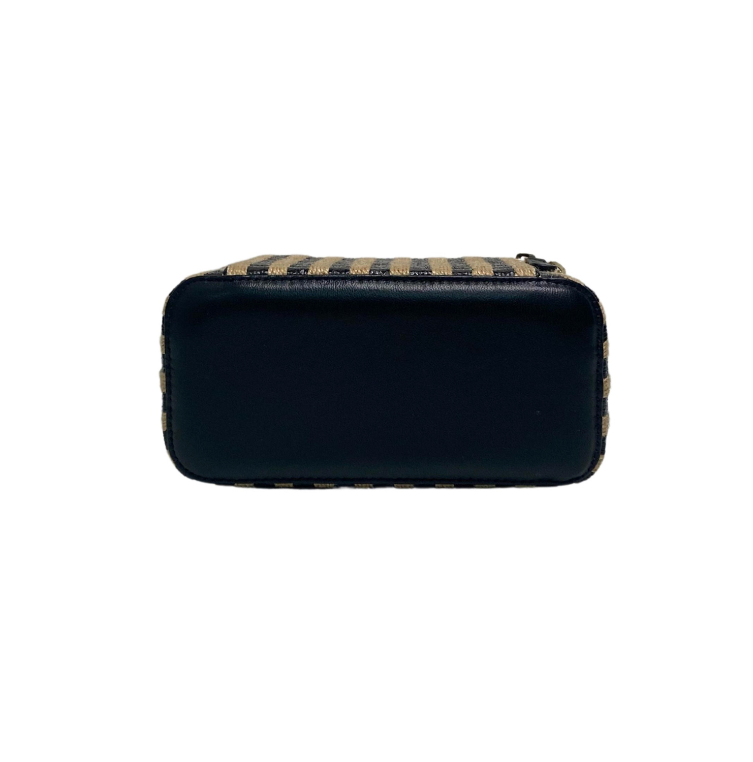 Chanel Vanity Case Striped Jute Bag