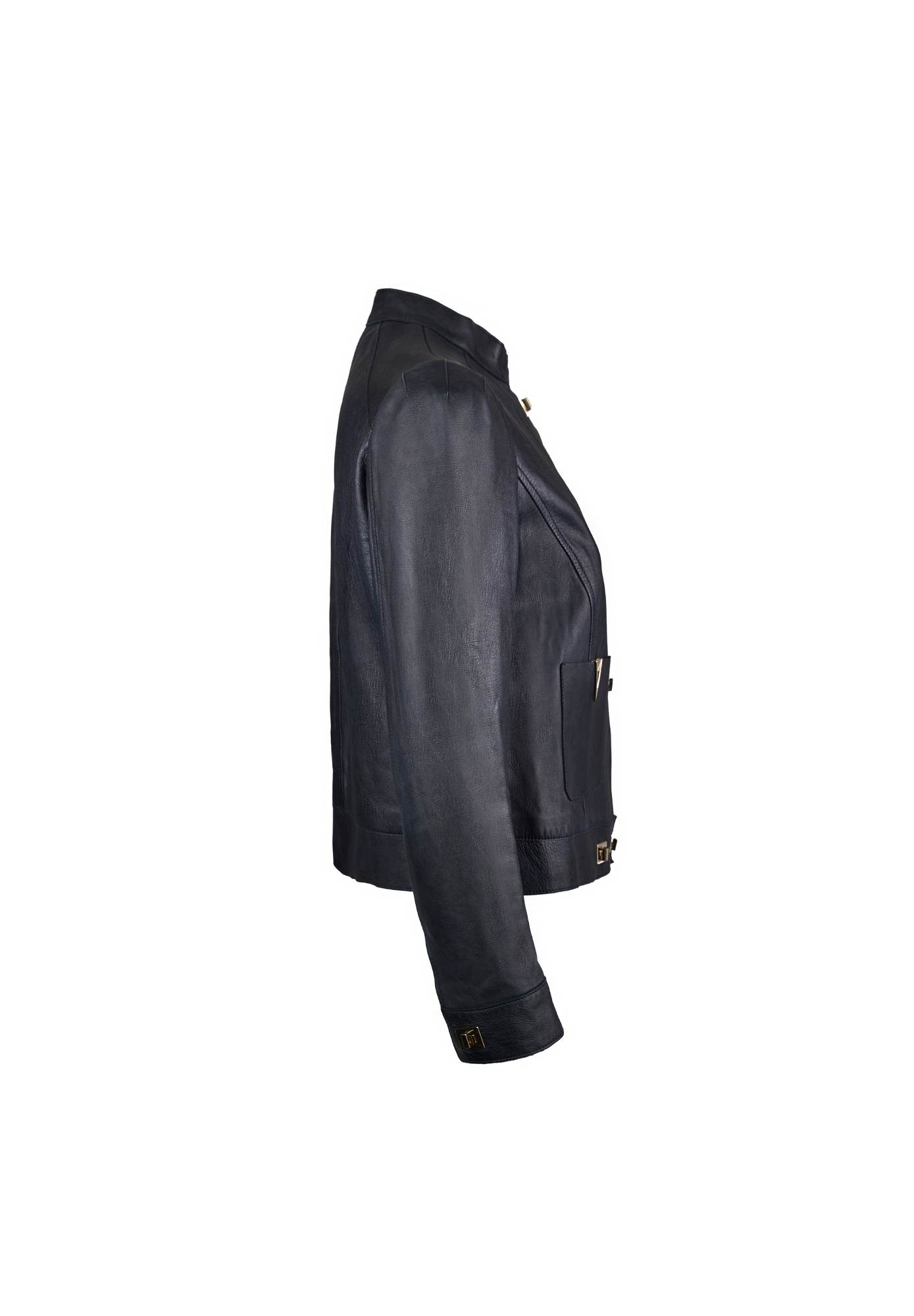 Valentino Navy Blue Leather Jacket