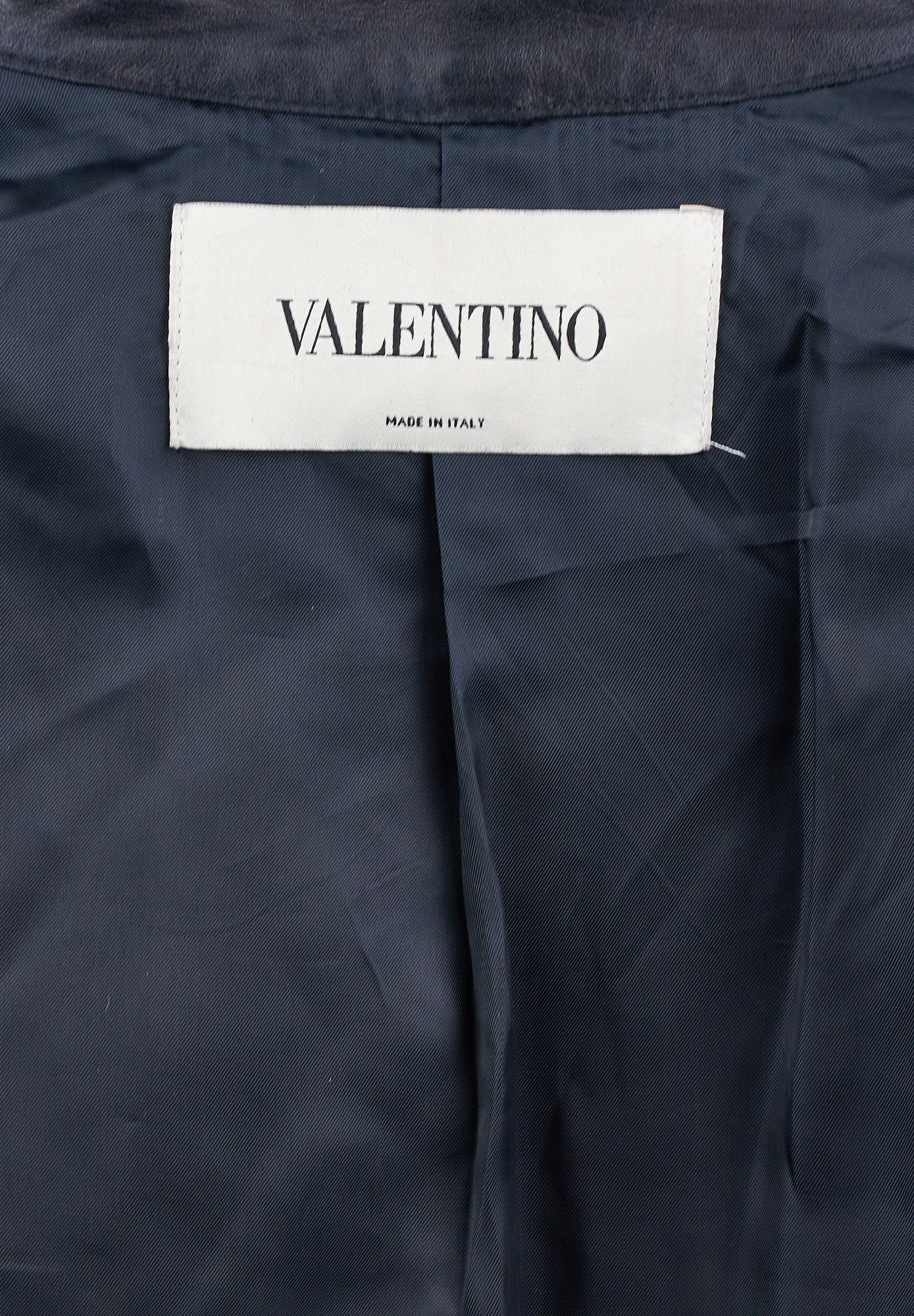Valentino Navy Blue Leather Jacket