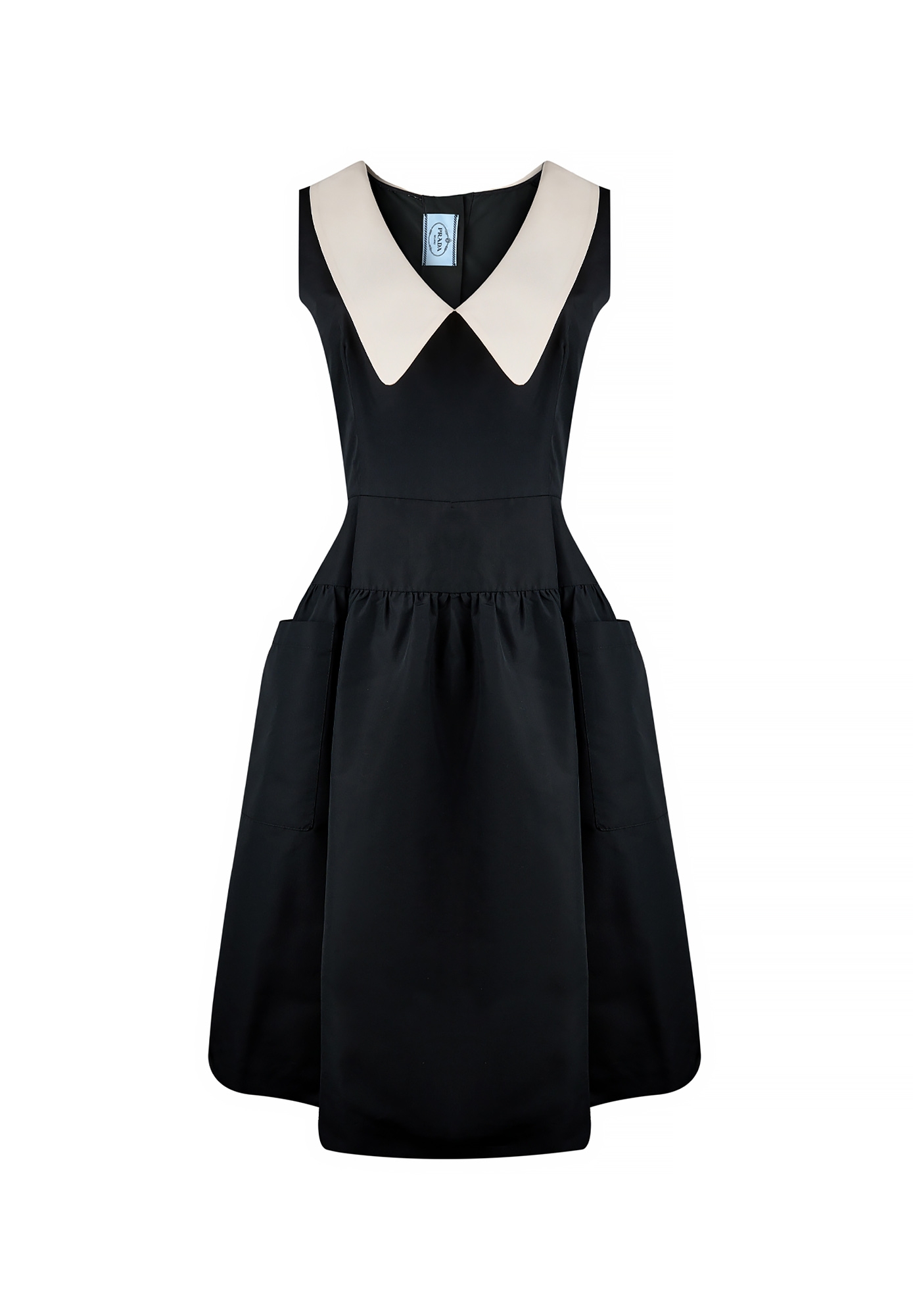 Prada White Collar Dress