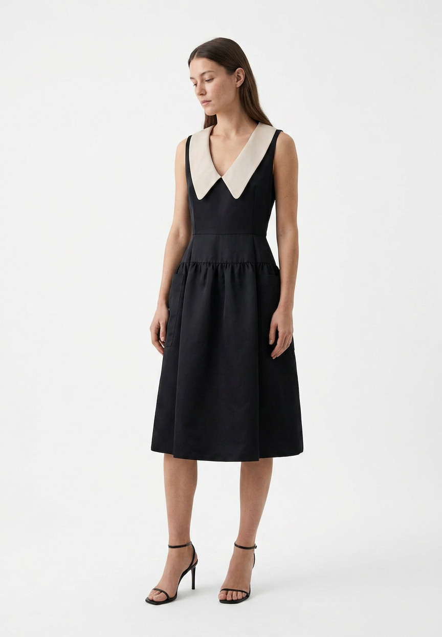 Prada White Collar Dress