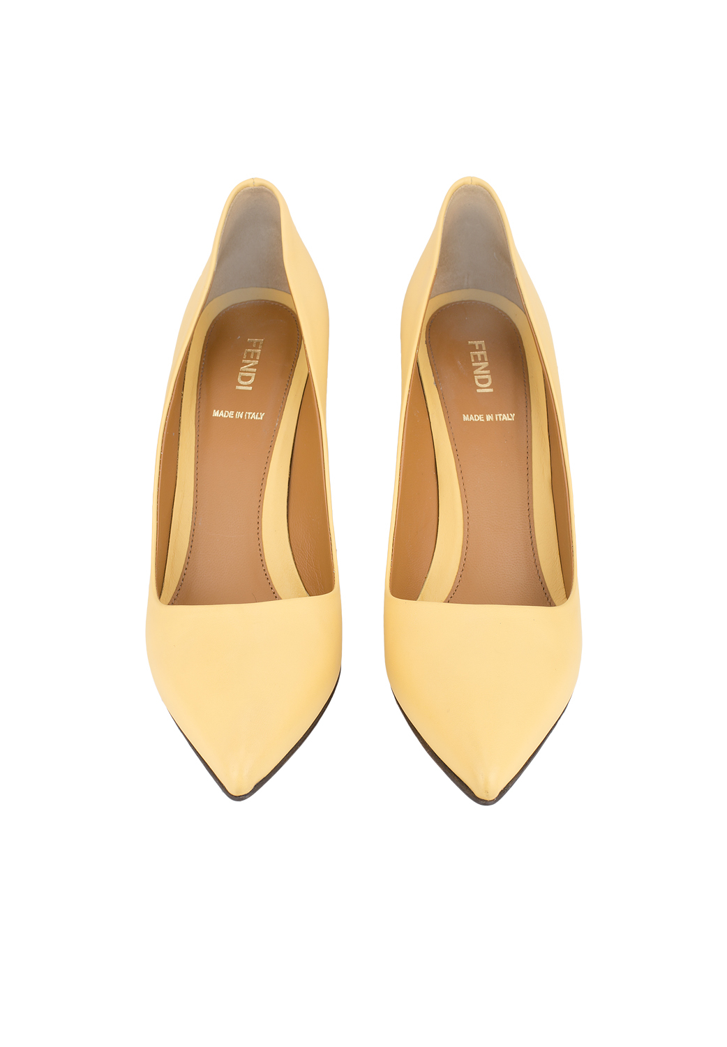 Fendi Beige High-Heeled Pumps