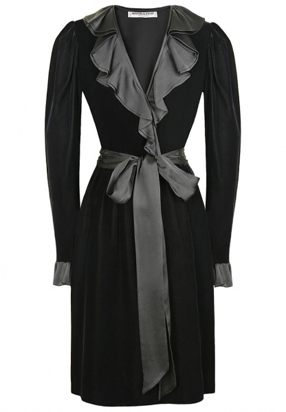 Yves Saint Laurent Black Velvet Dress