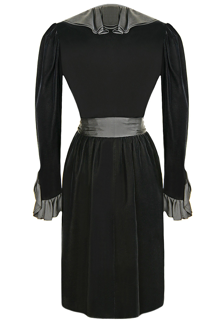 Yves Saint Laurent Black Velvet Dress