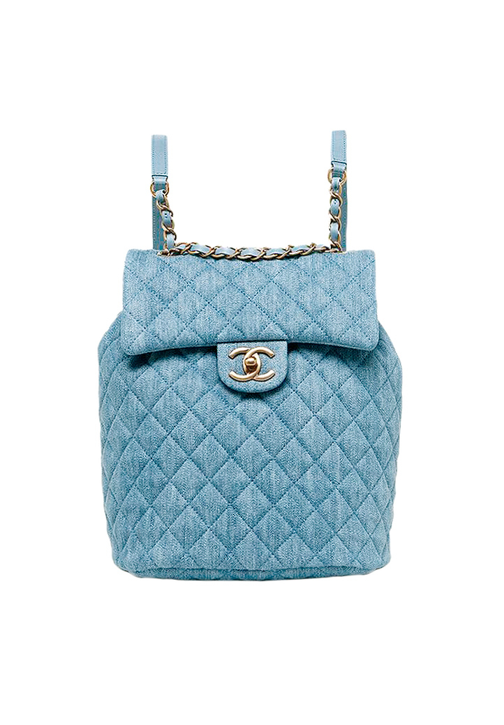 Chanel Denim Quilted Backpack