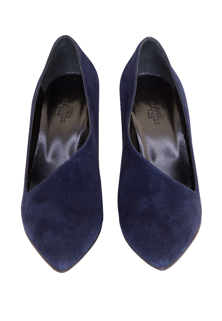 Hermès Suede High-Heeled Shoes