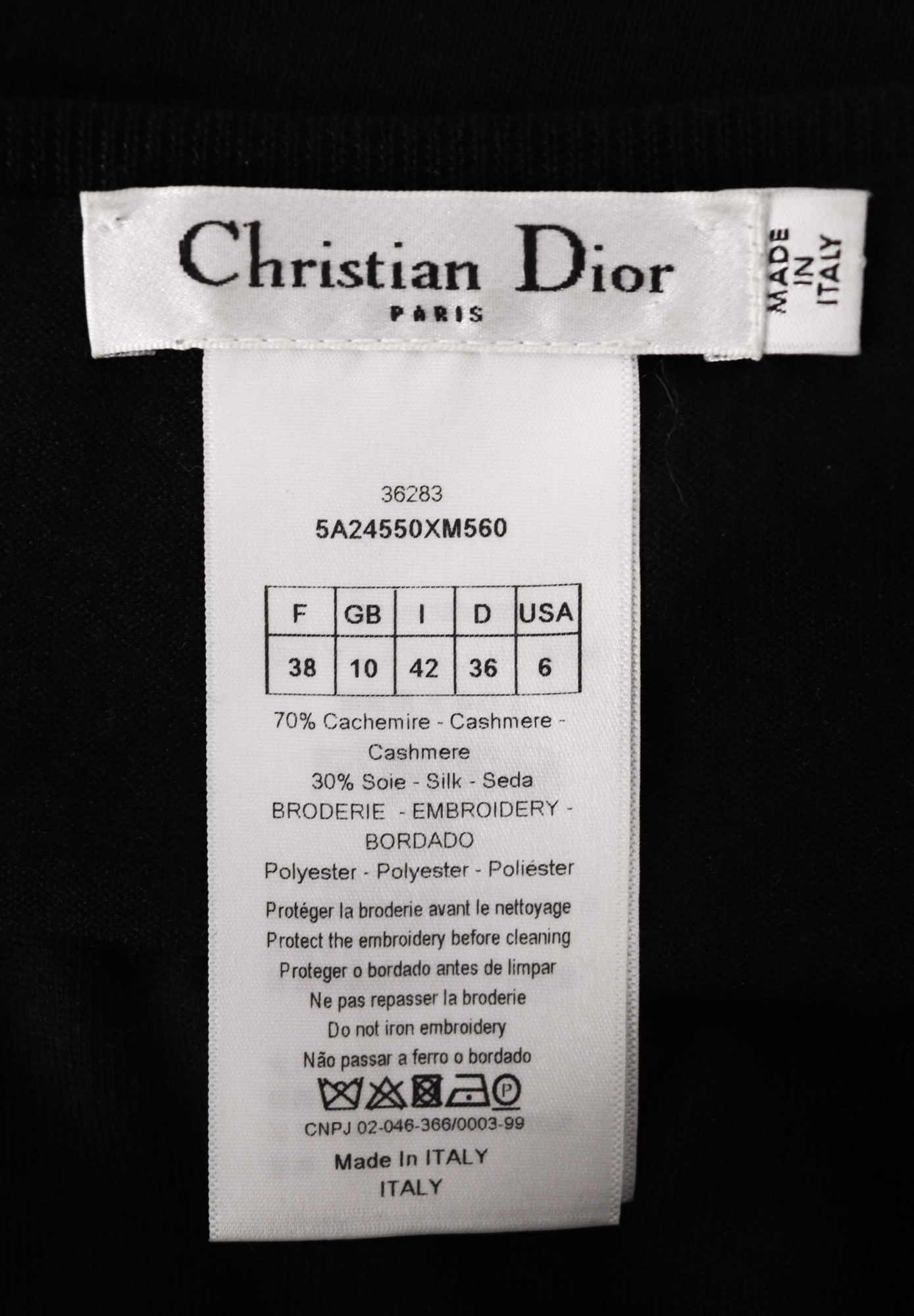 Christian Dior Cashmere Sequined Sweater