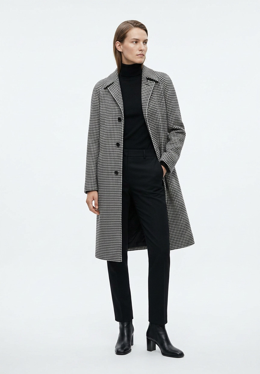 Celine Black And White Coat