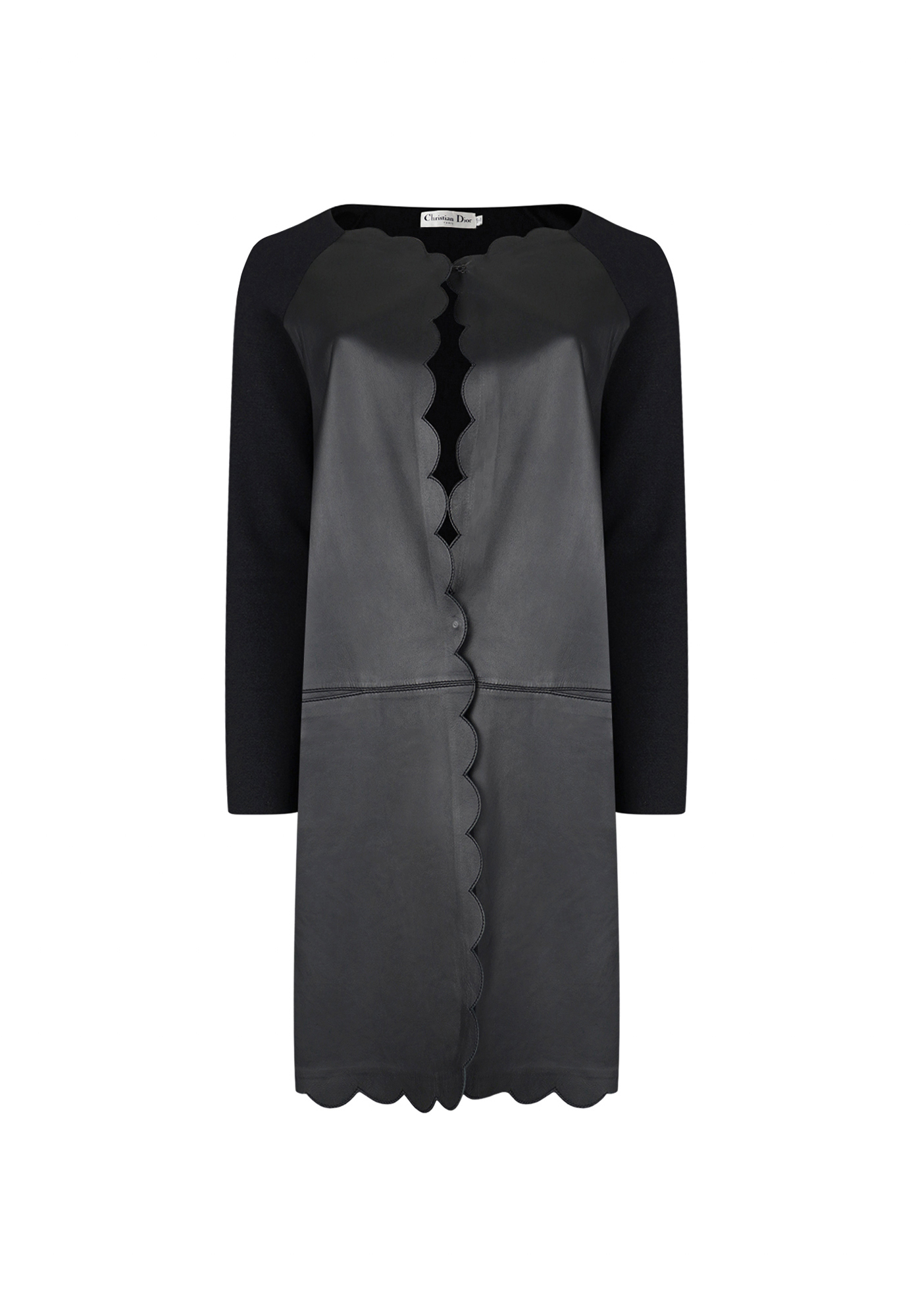 Christian Dior Wool And Leather Cardigan