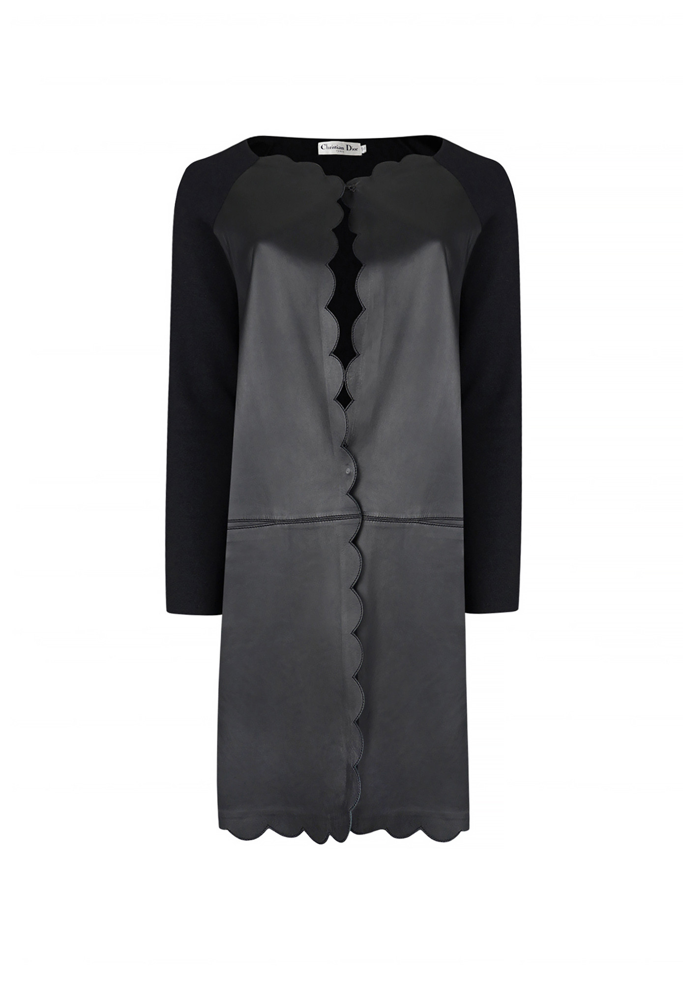 Christian Dior Wool And Leather Cardigan
