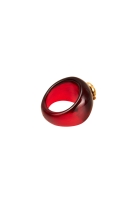 Chanel Burgundy Logo Ring