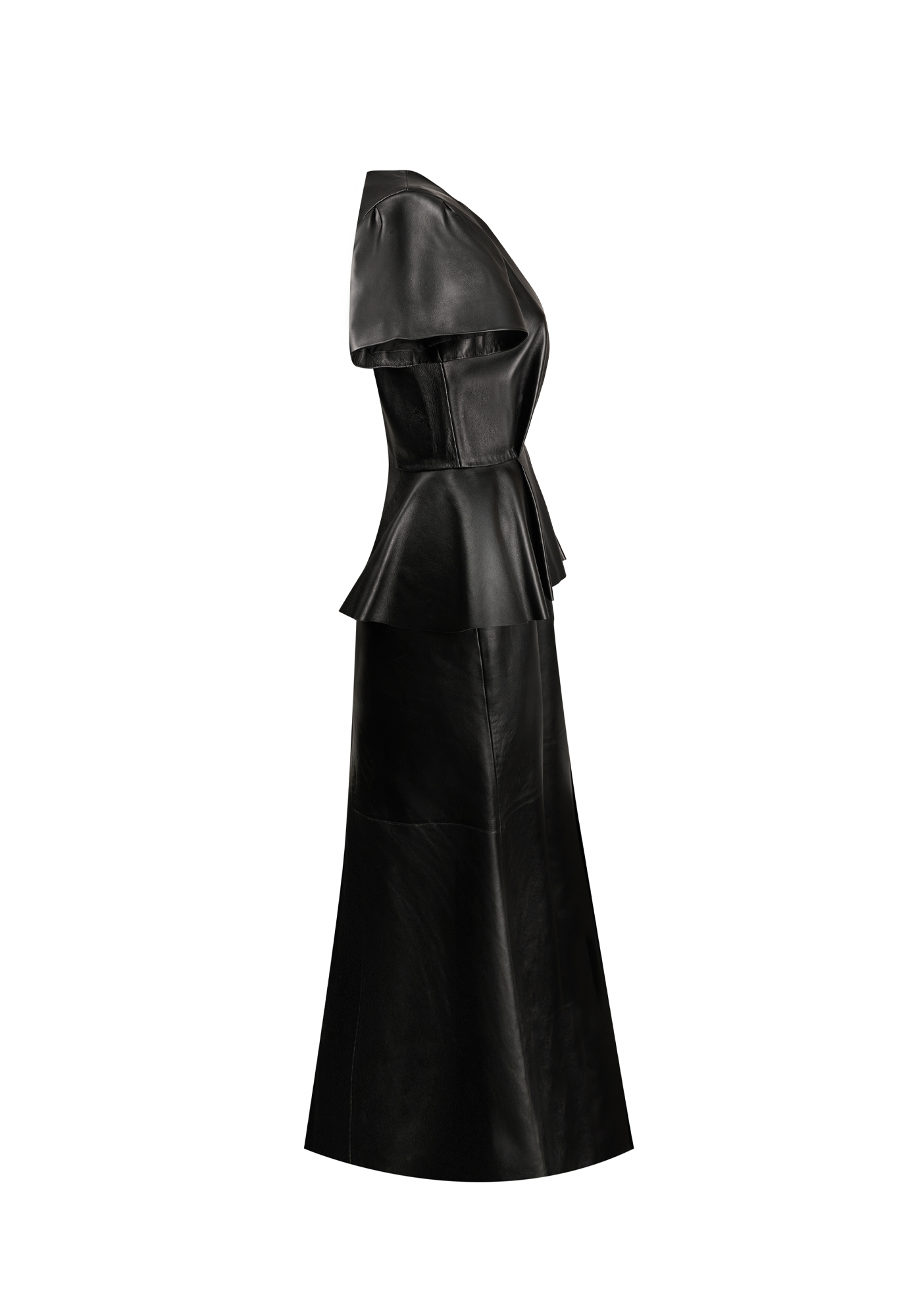 Alexander McQueen Black Leather Dress
