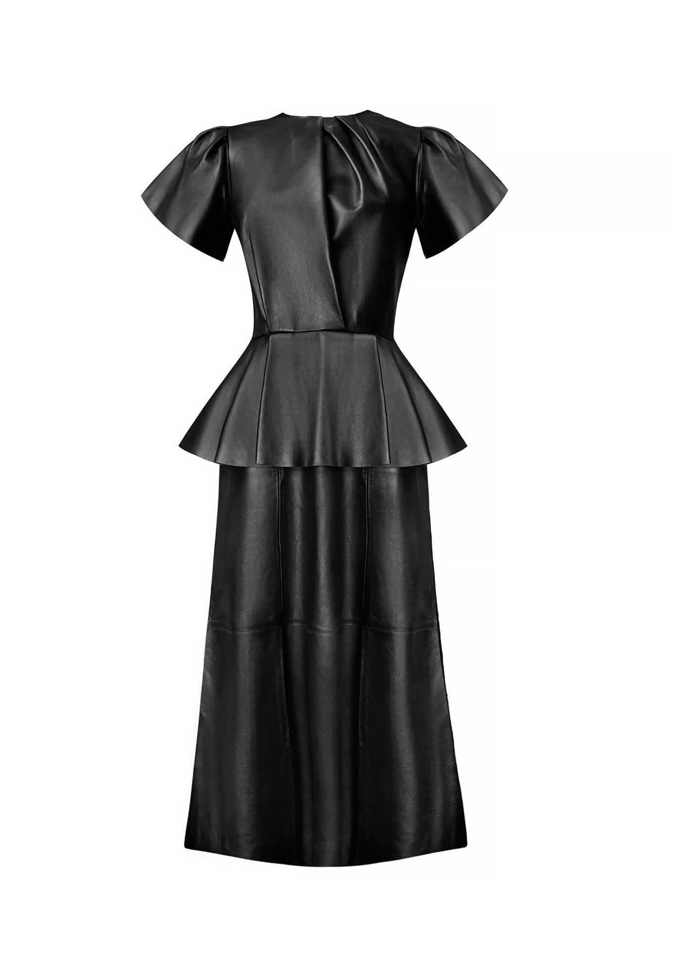 Alexander McQueen Black Leather Dress