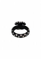 Chanel Black Ring With Crystals