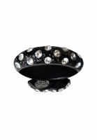 Chanel Black Ring With Crystals