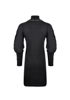 Gray Chanel Dress With Puff Sleeves