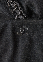 Gray Chanel Dress With Puff Sleeves