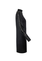 Gray Chanel Dress With Puff Sleeves