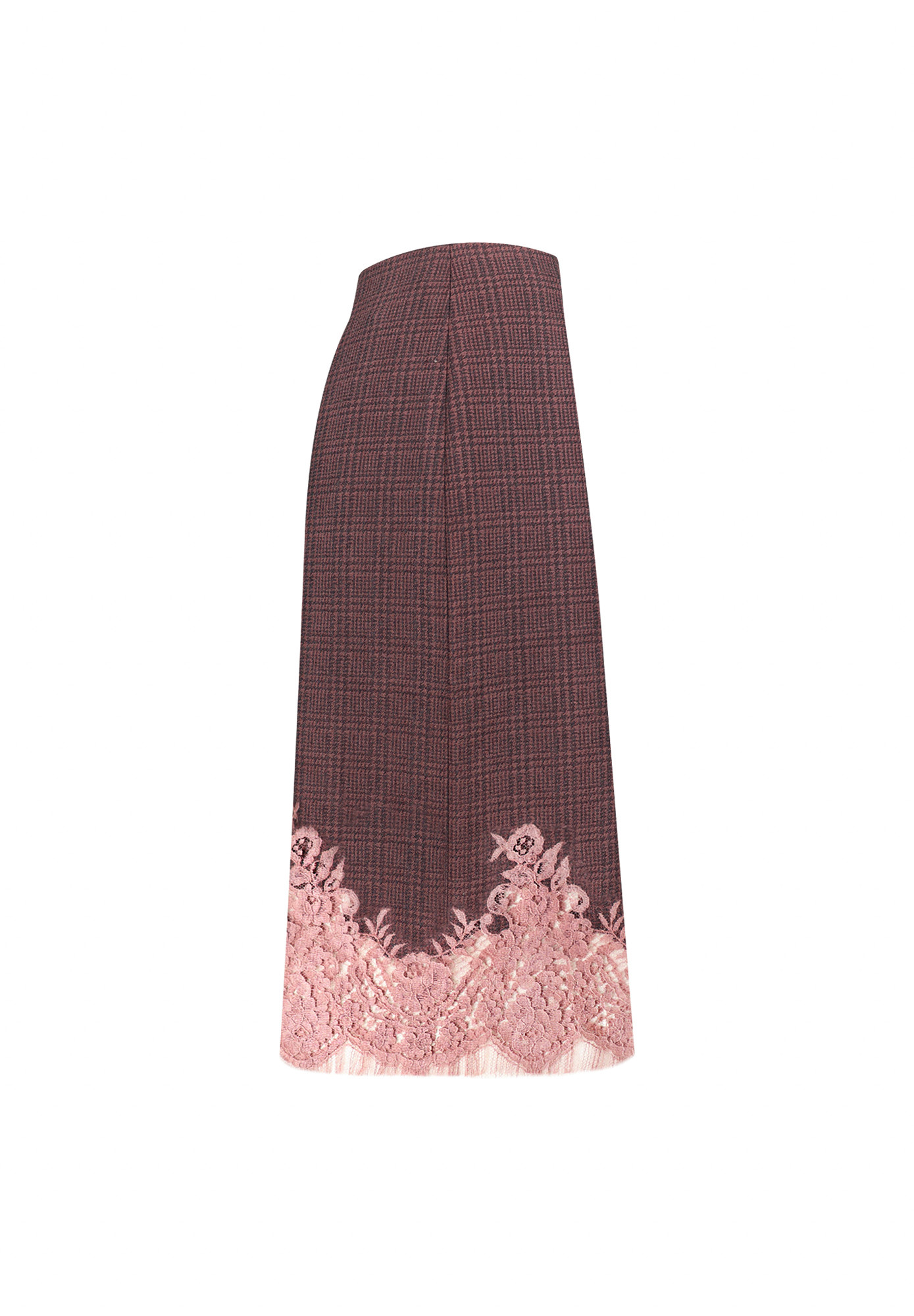 Louis Vuitton Plaid Skirt With Lace