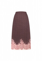 Louis Vuitton Plaid Skirt With Lace