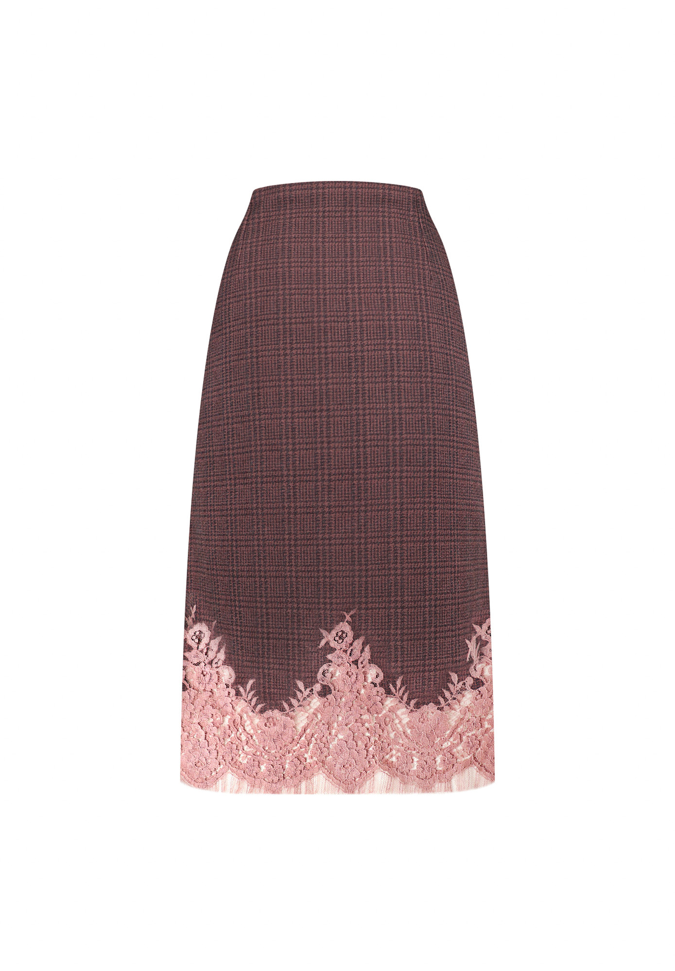 Louis Vuitton Plaid Skirt With Lace