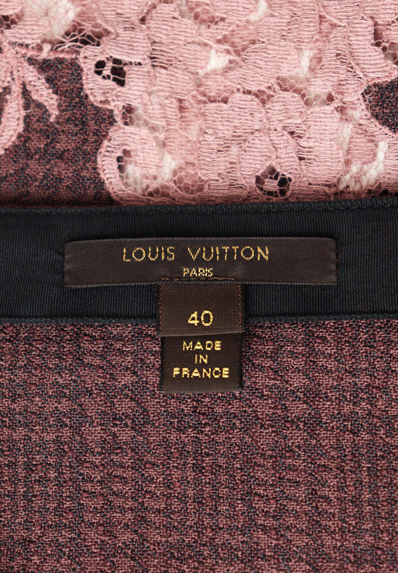 Louis Vuitton Plaid Skirt With Lace