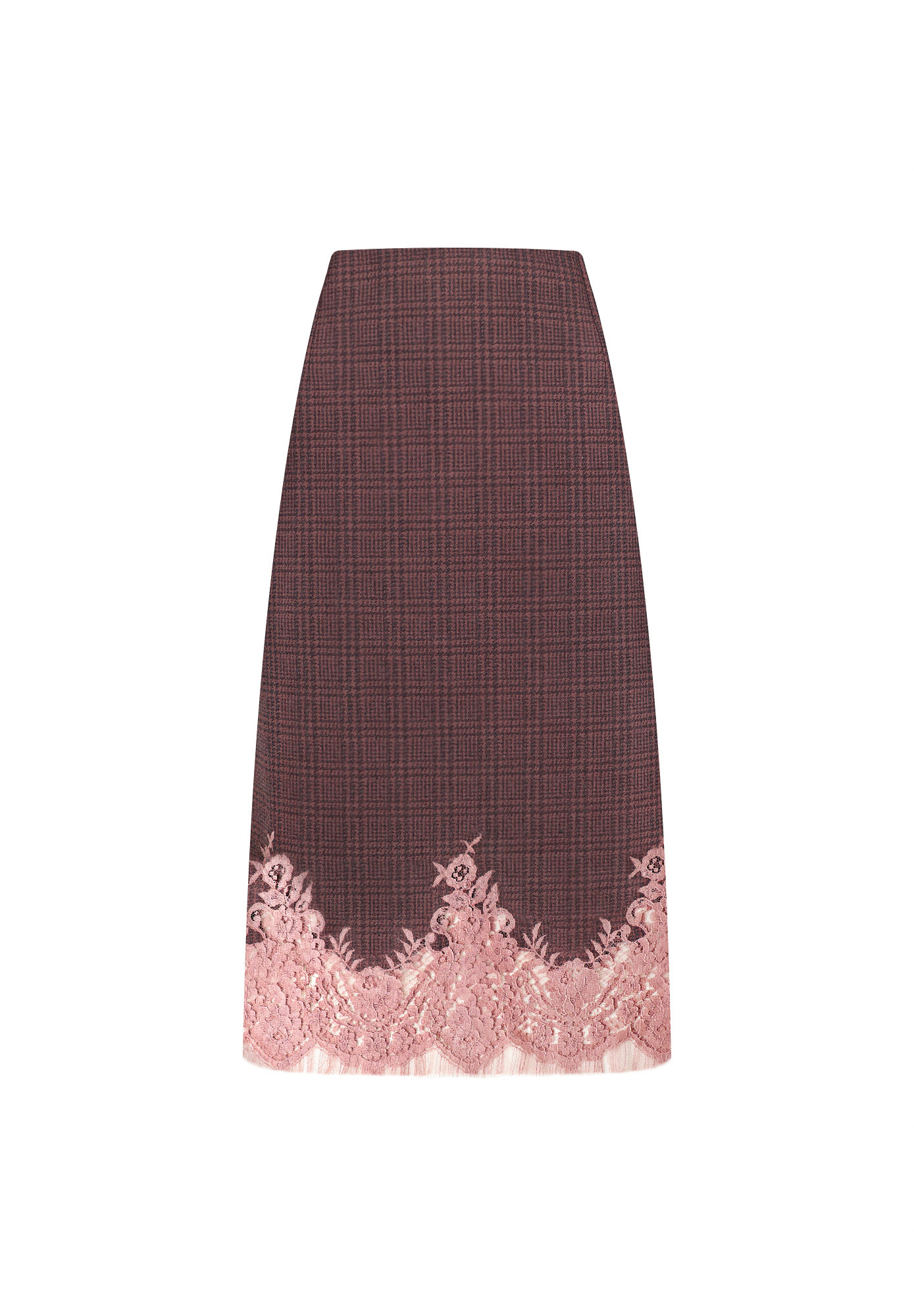 Louis Vuitton Plaid Skirt With Lace