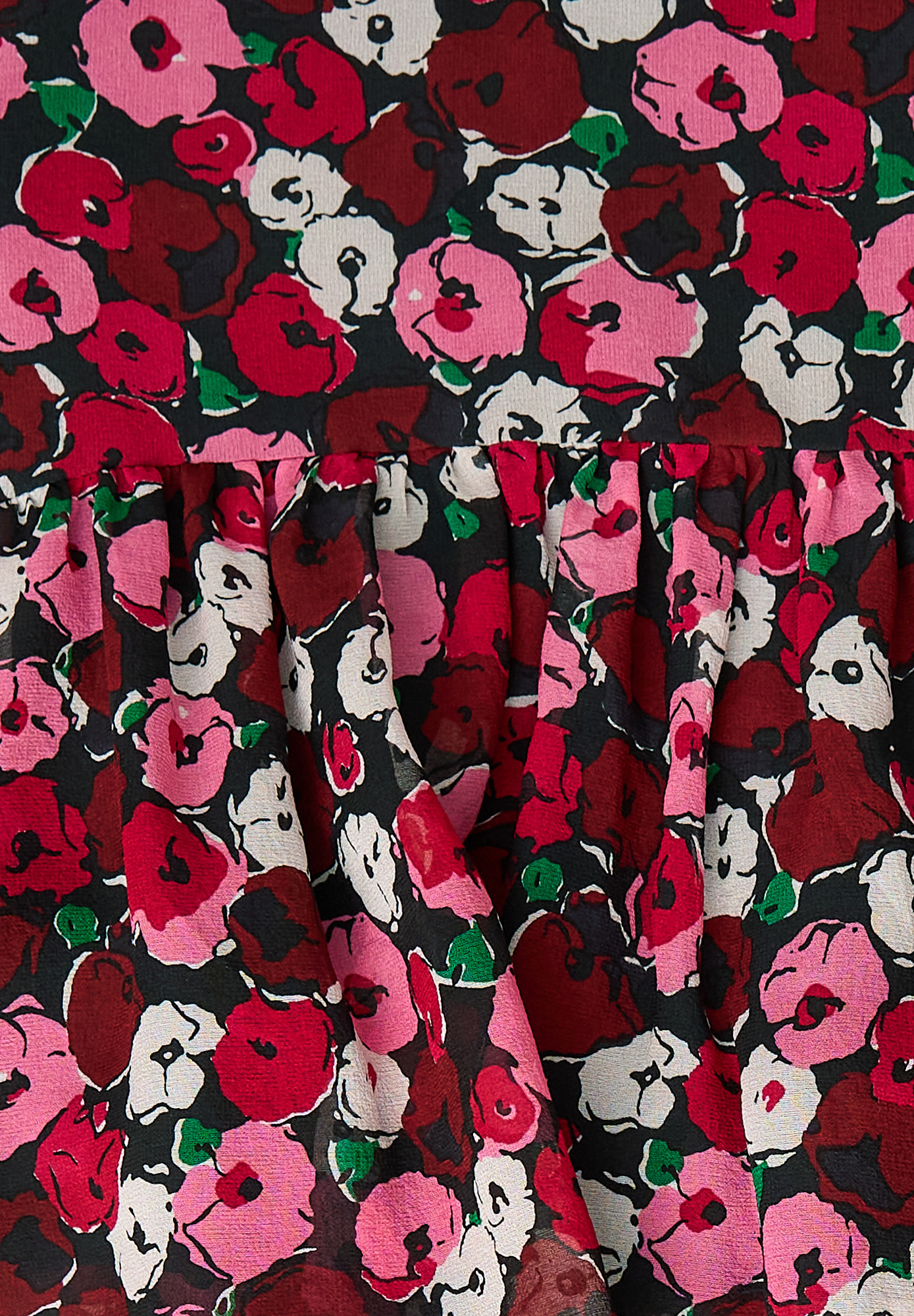 Saint Laurent Floral Silk Dress