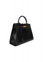 Hermès Kelly 32 Noir Box Sellier Bag