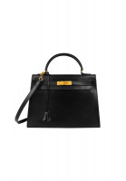 Hermès Kelly 32 Noir Box Sellier Bag