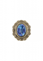Vintage Blue Cabochon Scarf Clip