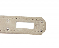 Hermès mini-Kelly Light Grey Suede Bag