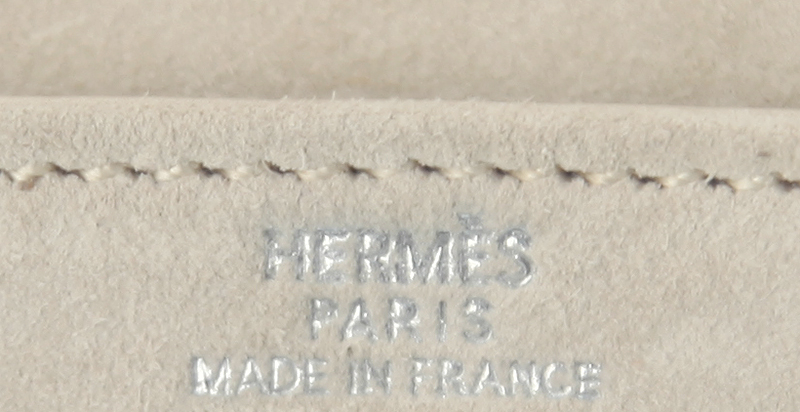 Hermès mini-Kelly Light Grey Suede Bag