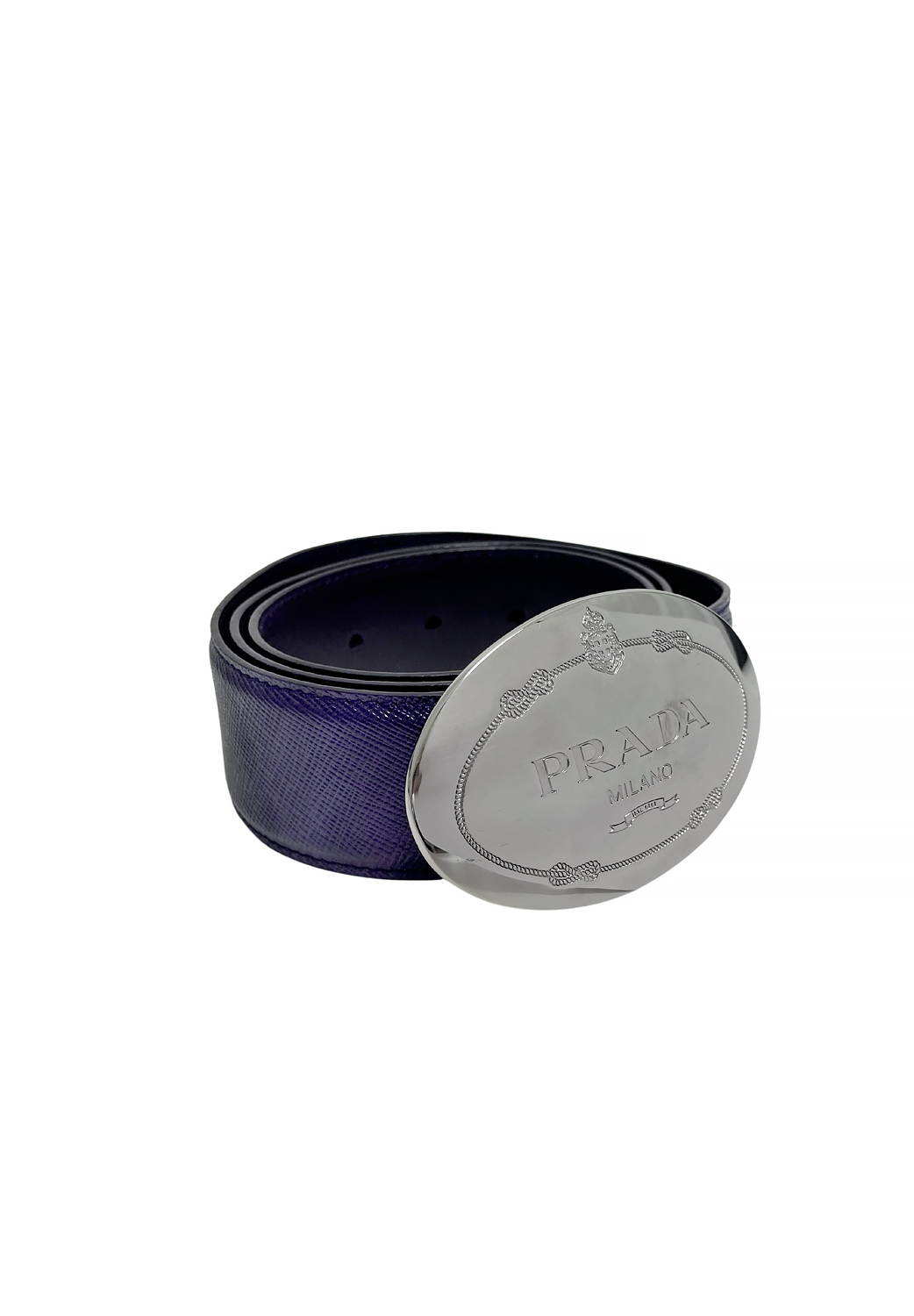 Prada Purple Leather Belt