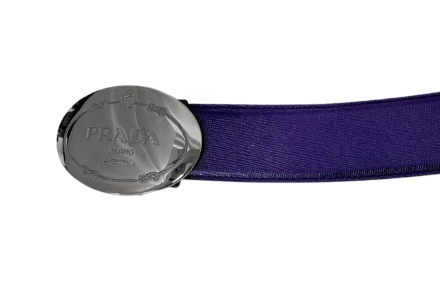 Prada Purple Leather Belt