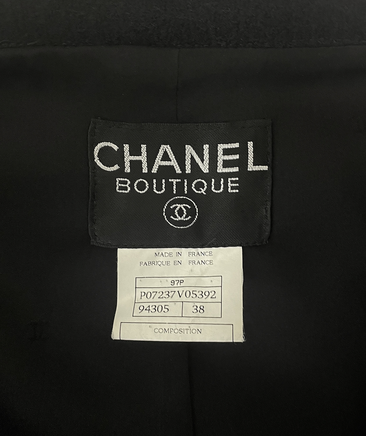 Chanel Black Tweed Jacket