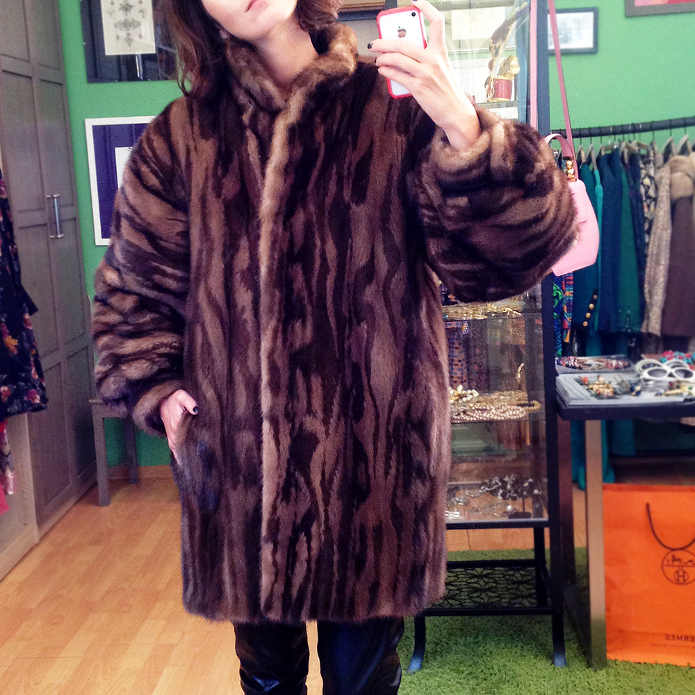 Christian Dior Marbled Mink Coat