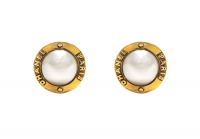 Chanel Gold-Plated Metal Clip-on Earrings With Pearl