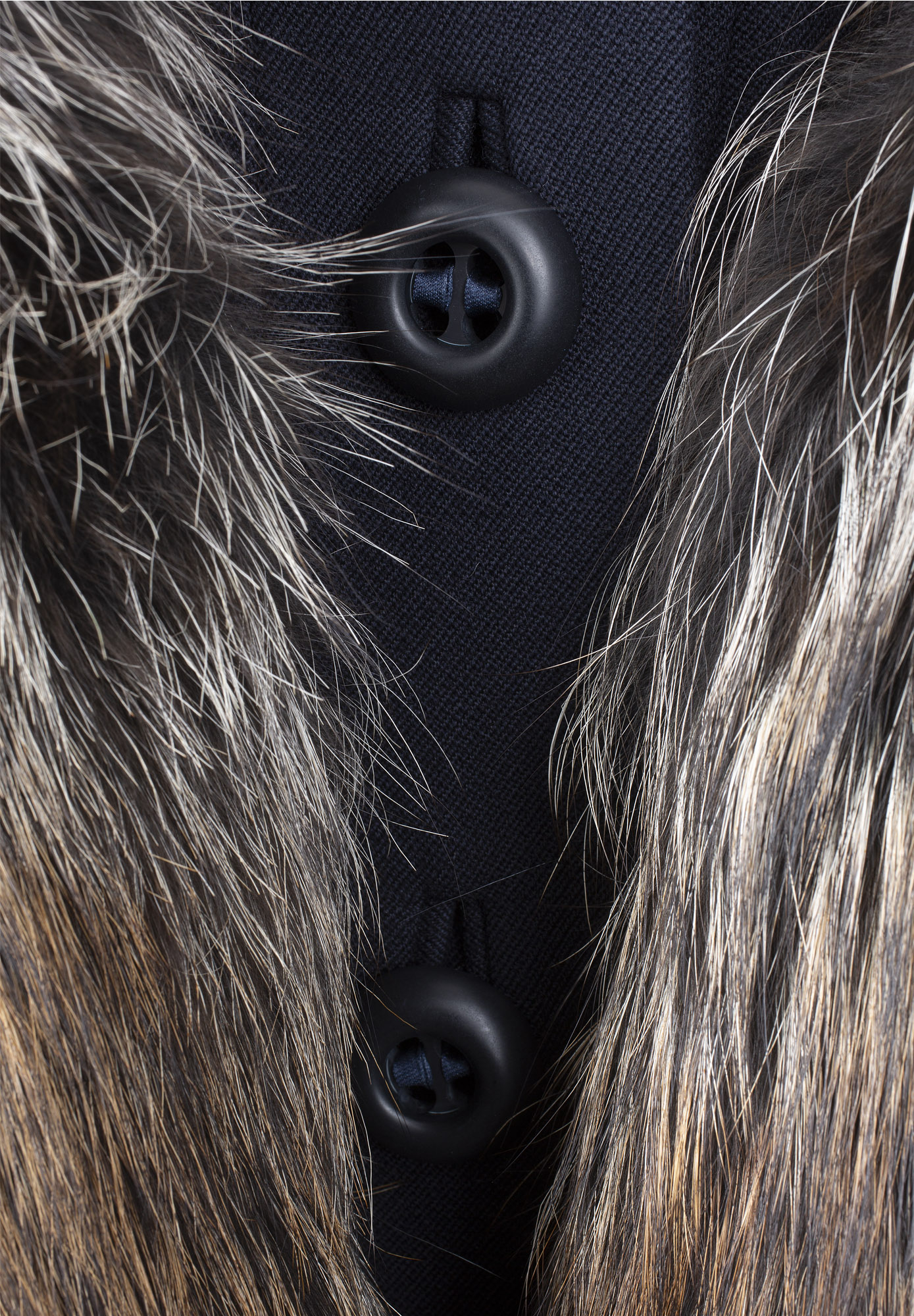 Black Prada Coat with Fox Fur Collar