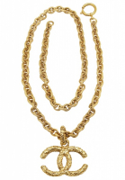 Chanel Baroque Logo Charm Necklace