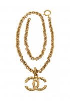 Chanel Baroque Logo Charm Necklace