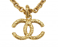 Chanel Baroque Logo Charm Necklace