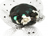 Veil and Flowers Hat