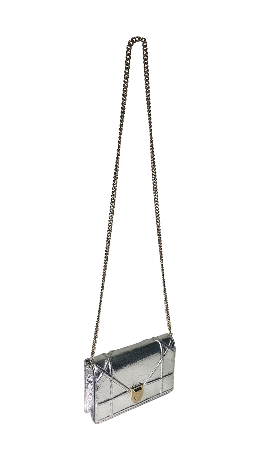 Christian Dior Diorama Silver Bag