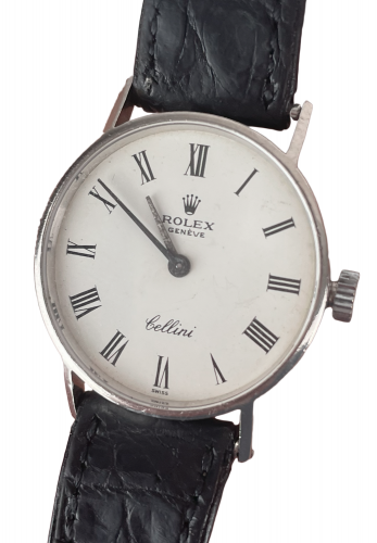 Винтажные часы Rolex с ремешком из рептилии 