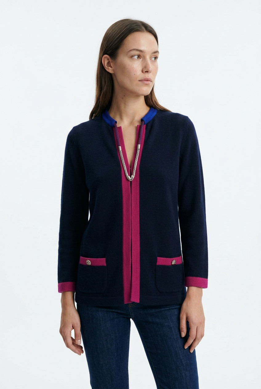 Chanel Blue Cashmere Cardigan