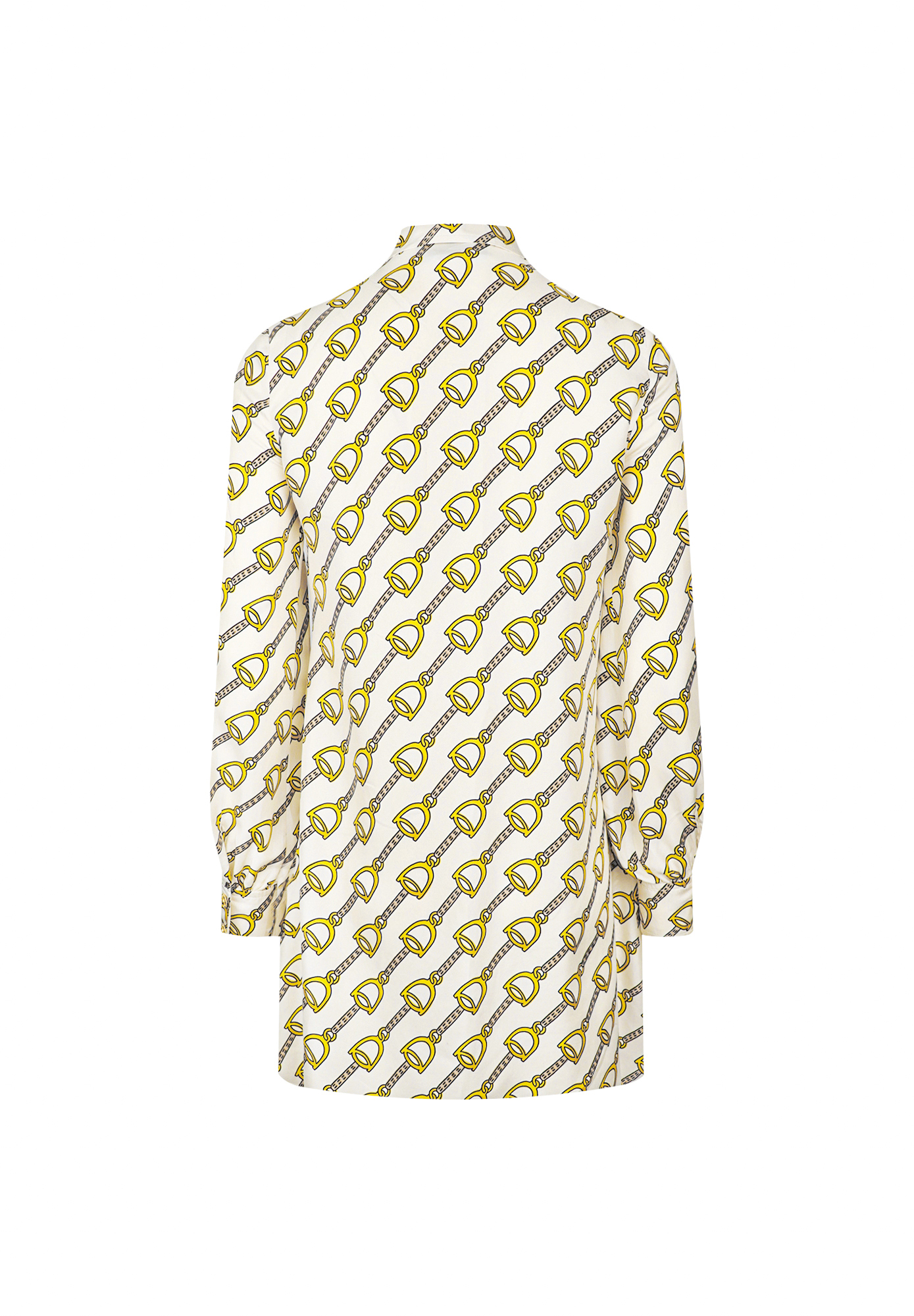 Gucci Silk Dress With Stirrup Print