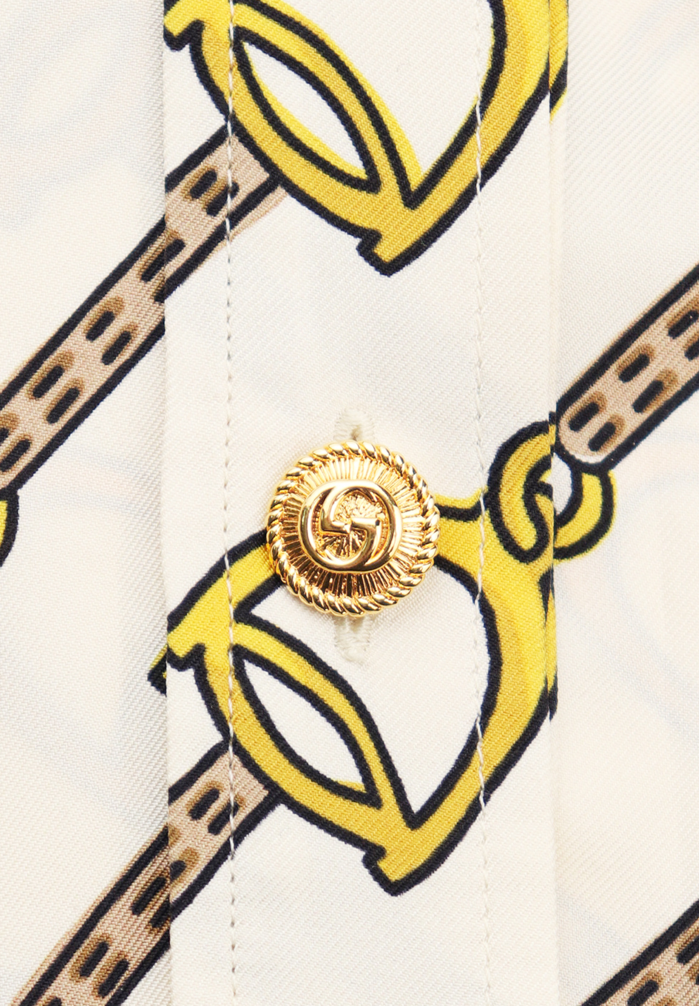 Gucci Silk Dress With Stirrup Print